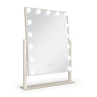 18"x21" Hollywood Mirror with Lights LED, Vertical Countertop Vanity Mirror