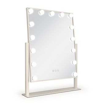 18"x21" Hollywood Mirror with Lights LED, Vertical Countertop Vanity Mirror