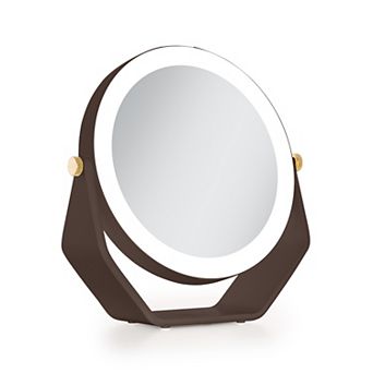 Back-2-School LED Lighted Mirror with 5X/1X Magnifications Swiveling Head AAA Batteries