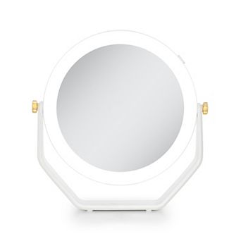 Back-2-School LED Lighted Mirror with 5X/1X Magnifications Swiveling Head AAA Batteries