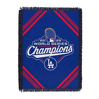 Los Angeles Dodgers 2025 World Series Champions Shoestring Woven Tapestry