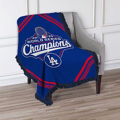 Los Angeles Dodgers 2025 World Series Champions Shoestring Woven Tapestry