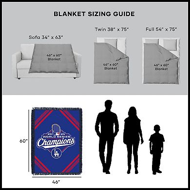 Los Angeles Dodgers 2025 World Series Champions Shoestring Woven Tapestry