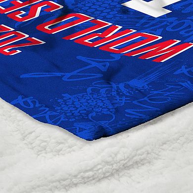 Los Angeles Dodgers 2025 World Series Champions Five Tool Silk Touch Sherpa Throw Blanket