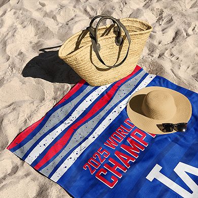 Los Angeles Dodgers 2025 World Series Champions Cycle Beach Towel