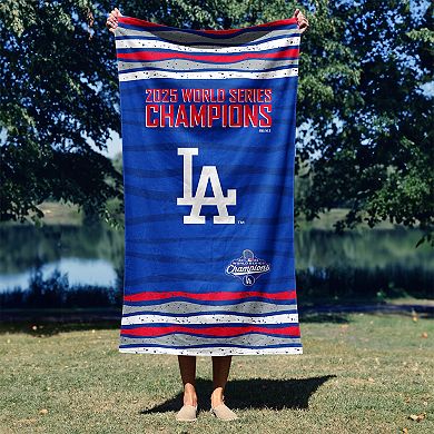 Los Angeles Dodgers 2025 World Series Champions Cycle Beach Towel