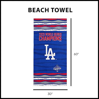 Los Angeles Dodgers 2025 World Series Champions Cycle Beach Towel