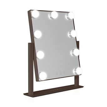 12"x14" Hollywood Mirror with Lights LED, Vertical Countertop Vanity Mirror