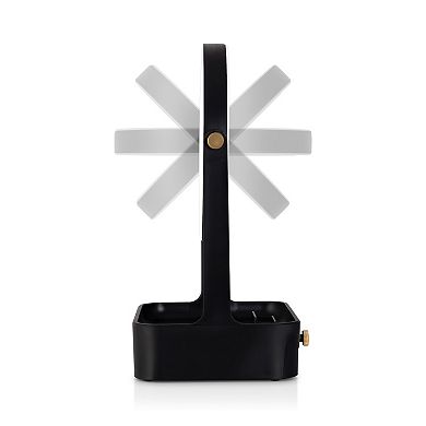 LED Lighted Mirror with 5X/1X Magnifications, Accessory Tray and Storage Drawer