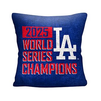 Los Angeles Dodgers 2025 World Series Champions Hot Corner Double-Sided Tapestry Throw Pillow