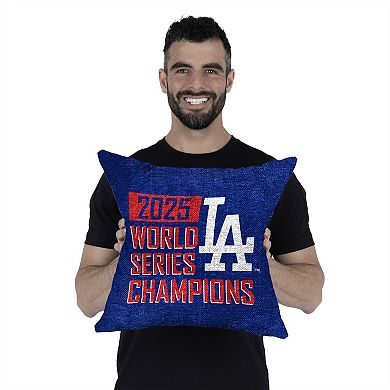 Los Angeles Dodgers 2025 World Series Champions Hot Corner Double-Sided Tapestry Throw Pillow