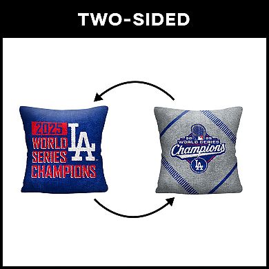 Los Angeles Dodgers 2025 World Series Champions Hot Corner Double-Sided Tapestry Throw Pillow