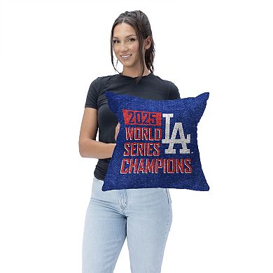 Los Angeles Dodgers 2025 World Series Champions Hot Corner Double-Sided Tapestry Throw Pillow