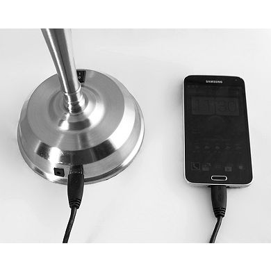 10X/1X Magnified Tabletop Mirror with Light LED Ring Halo and USB Charging Port