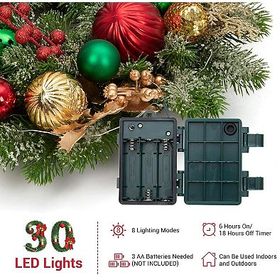 16 Inch Prelit Christmas Wreath