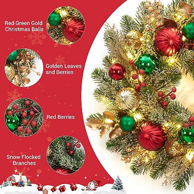 16 Inch Prelit Christmas Wreath