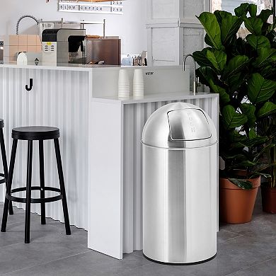 18.5 Gallon/70 Liter Trash Can, Garbage Can with Push Lid, Removable Inner Bucket