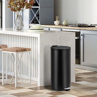 30L/8 Gallon Round Trash Can, with Removable Inner Bucket for Bathroom