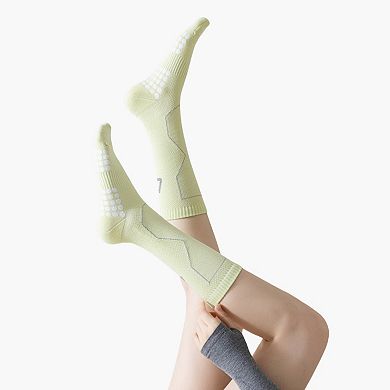 Women's Reflective Cycling Socks with Night Visibility Design Padded Zones and Breathable Fit