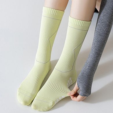 Women's Reflective Cycling Socks with Night Visibility Design Padded Zones and Breathable Fit