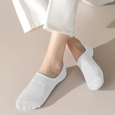 Women's Non-slip No Show Socks 6pk Invisible Liner Adorable Bear
