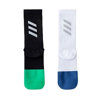 Women's Reflective Compression Sports Socks with Breathable Fabric and Night Visibility Design