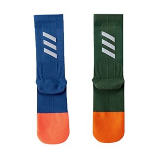 Women's Reflective Compression Sports Socks with Breathable Fabric and Night Visibility Design