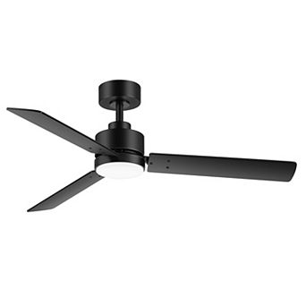 48-Inch LED ceiling fan, acrylic light shade, 3-color temp, 5" downrod, remote