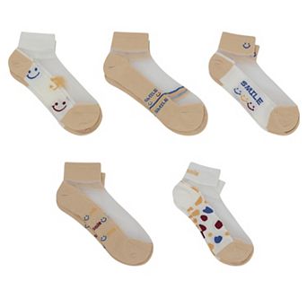 Women's Thin Semitransparent No - Show Socks 5 pk Non-slip and Sweat-absorbent