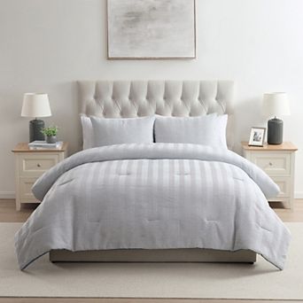 VCNY Home 3 pc Herringbone Microfiber Comforter Set
