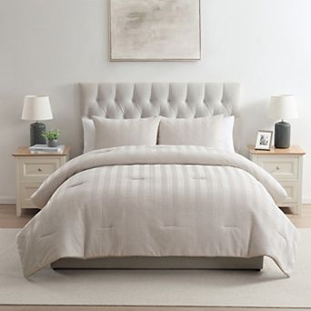 VCNY Home 3 pc Herringbone Microfiber Comforter Set