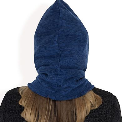 Women's Fleece-Lined Hooded Neck Warmer with Adjustable Drawstrings