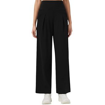 Women's High Waist Pleated Wide Leg Sweatpants with Smooth Stretch Fabric and Relaxed Silhouette