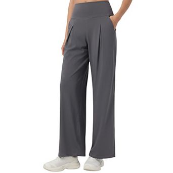 Women's High Waist Pleated Wide Leg Sweatpants with Smooth Stretch Fabric and Relaxed Silhouette