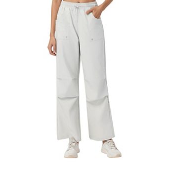 Women's High Waist Wide Leg Cargo Sweatpants with Adjustable Drawstring and Utility Pocket Design