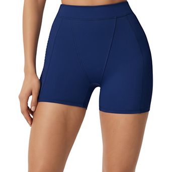 Women's High Waist Seam Detailed Active Shorts with Supportive Stretch Fabric and Flattering Fit