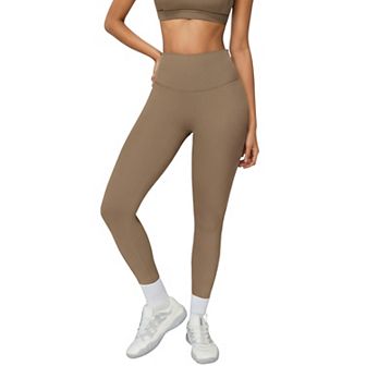 Women's High Waist Full Length Leggings with Smooth Seam Detailing and Stretch Fit Fabric
