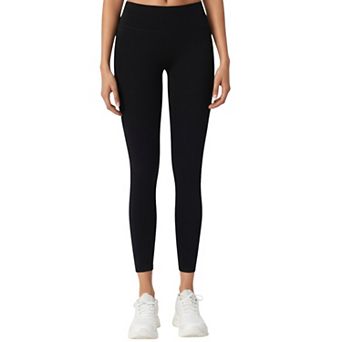 Women's High Waist Stretch Fit Full Length Leggings with Contour Waistband and Smooth Seam Detailing