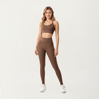 Women's High Waist Full Length Leggings with Smooth Stretch Fabric and Contoured Fit