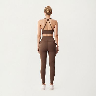 Women's High Waist Full Length Leggings with Smooth Stretch Fabric and Contoured Fit