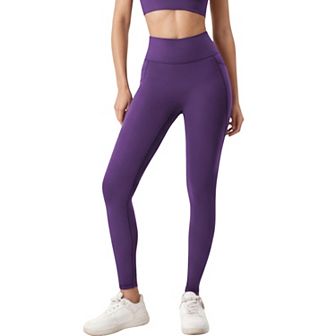 Women's High Waist Full Length Leggings with Smooth Stretch Fabric and Contoured Fit