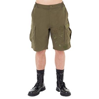 Menswear Patches Cargo Shorts