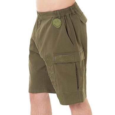 Menswear Patches Cargo Shorts