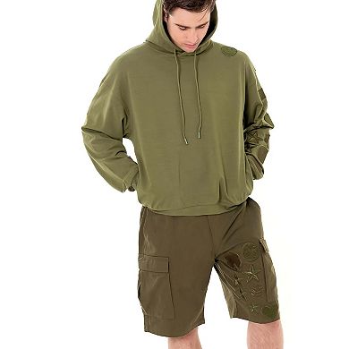 Menswear Patches Cargo Shorts