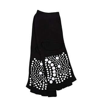 Women's Open Toe Grip Yoga Socks with Anti-Slip Sole and Cut-Out Instep Design