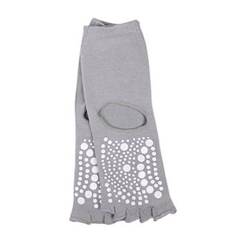 Women's Open Toe Grip Yoga Socks with Anti-Slip Sole and Cut-Out Instep Design