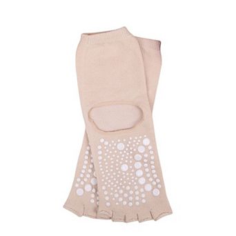Women's Open Toe Grip Yoga Socks with Anti-Slip Sole and Cut-Out Instep Design