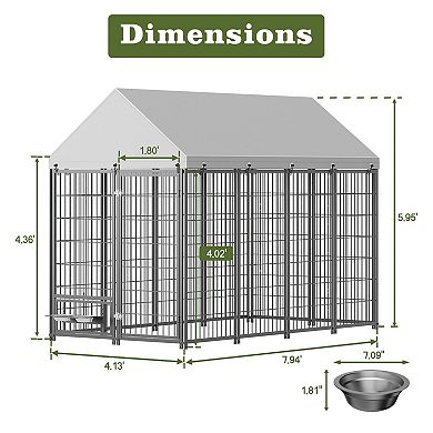 LOVMOR Large Dog Kennel Outdoor Pet Pens Dogs Run Enclosure