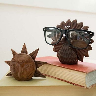 Sun Eyeglass Holder Stand - Handcrafted Sheesham Wood
