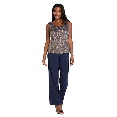 Women's R&M Richards 3-pc. Sequin Duster & Pant Set with Necklace
